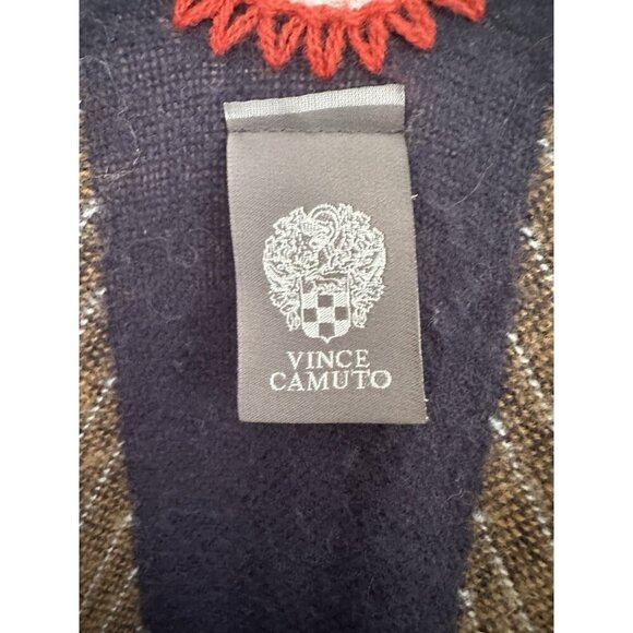 Vince Camuto Women Multi-Color Sleeveless Clasp Poncho One Size Lagenlook Preppy - Picture 3 of 8